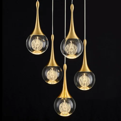Vista 13 de Lámpara colgante LED moderna para isla de cocina, iluminación colgante de techo de cristal de lágrima dorada regulable para comedor, dormitorio