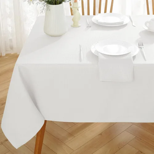 Vista 2 de SASTYBALE Juego de 4 servilletas de lino sintético, sin arrugas, lavables, de tela suave, texturizada, para comedor, cena, fiesta, boda, vacaciones