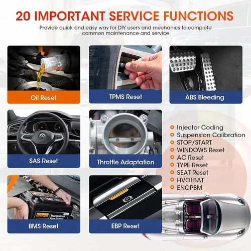 Vista 2 de LAUNCH Escáner OBD2 Touch PRO Elite - Nueva herramienta de escaneo 2026 con 20 funciones de reinicio, codificación por inyector, SAS, EBP, BMS
