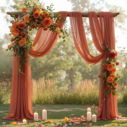 Vista 43 de Cortinas de telón de fondo transparentes para arco de boda de 28 pulgadas x 19 pies Negro