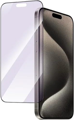 Vista 9 de PERFECTSIGHT - Protector de pantalla de privacidad compatible con iPhone 15 Pro de 6.1 pulgadas, antiluz azul, antiespía, HD, transparente, sin