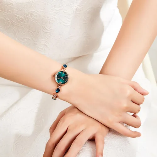 Vista 2 de TIME100 Reloj de pulsera para mujer, redondo, mini relojes para mujer, impermeables, exquisitos regalos para mujer