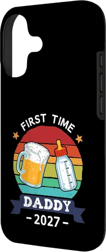 Vista 2 de First Time Daddy 2027 Funny Dad to Be Pregnancy Reveal Case for iPhone 17