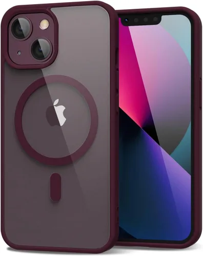 Vista 57 de oakxco Funda magnética transparente compatible con Magsafe, bonita funda delgada y transparente de poliuretano termoplástico no amarillenta, carcasa
