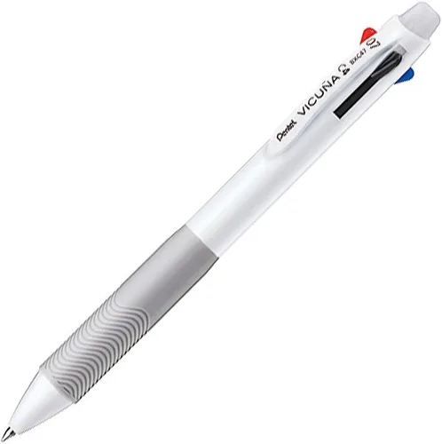 Vista 6 de Pentel Bolígrafo Vicuna, Fino, Negro, Rojo, Azul, Verde, Negro (BXC47A)