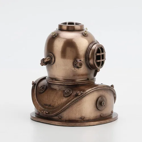 Vista 5 de Veronese Design Casco de buceo clásico de 5 1/4 pulgadas, estatua de regalos de estatua de Steampunk