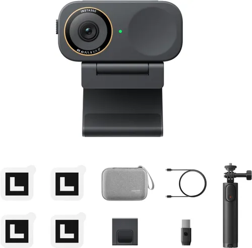 Vista 11 de Insta360 Link 2C Pro - Cámara web 4K para PC/Mac, sensor de 1/1.3 pulgadas, baja luz, marco automático, HDR, micrófonos direccionales