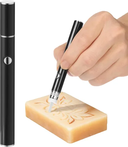 Vista 10 de Cuchillo caliente eléctrico, kit de herramientas de corte de Marrón