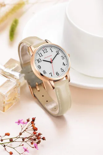 Vista 7 de BRIGADA - Reloj de mujer elegante reloj para mujer correa de cuero reloj de chicas para mujer impermeable