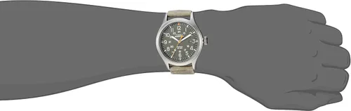 Vista 4 de Timex Mens TW4B14200 Expedition Scout 40 Black LeatherNylon Strap Watch