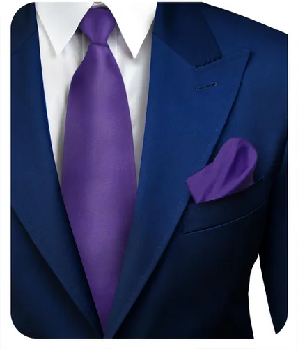 Vista 58 de Juego de corbata de satén sólido y pañuelo de bolsillo para hombre, conjunto de corbata a juego para hombre Ámbar