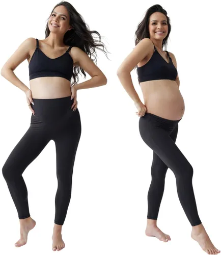Vista 14 de Ingrid & Isabel Leggings activos de maternidad para todos los días Leggings de maternidad elásticos de apoyo y sobre el vientre Negro