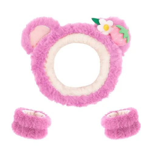 Vista 10 de CAVETEE Set de 3 Vinchas Lindas - Vincha Elástica Cosmética, Pulsera para Mujeres, Cuidado de la Piel, Ducha