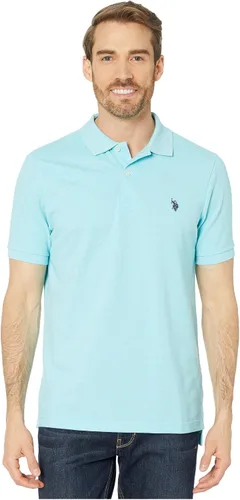 Vista 78 de Polo de piqué de algodón sólido para hombre con pequeño Pony Gris jaspeado
