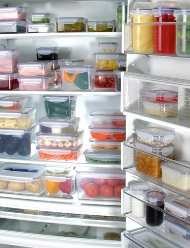 Vista 9 de Popit! - Juego de 8 recipientes transparentes para almacenamiento de alimentos, aptos para microondas y congelador, caja pequeña grande