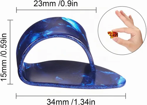 Vista 3 de Frienda 12 púas de pulgar de guitarra de celuloide