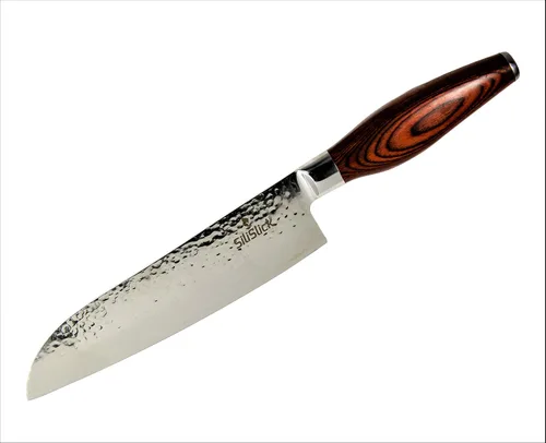 Vista 9 de Cuchillo de chef de Damasco – Acero inoxidable japonés VG10 de 67 capas de 8 pulgadas – Forjado de alto carbono – Hoja afilada de espiga completa