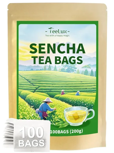 Vista 13 de TeeLux Bolsas de té verde menta, té verde con menta, menta verde y citronela, con cafeína, 100% real y natural, 100