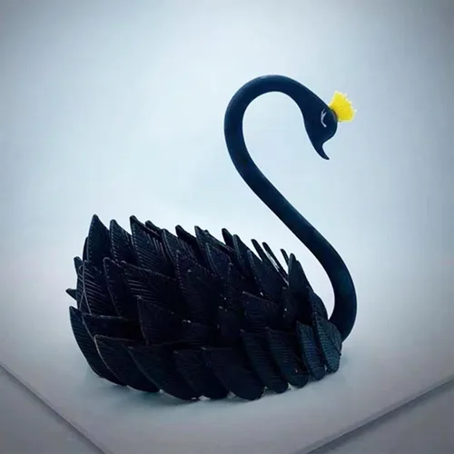 Vista 5 de Moldes de silicona para chocolate con cuello de cisne, moldes para hornear fondant de plumas para decoración de pasteles, decoración de cupcakes