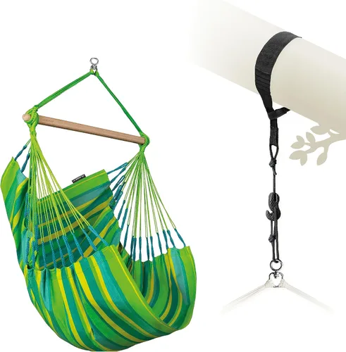 Vista 24 de LA SIESTA Domingo - Silla colgante para exteriores resistente a la intemperie Sea Salt
