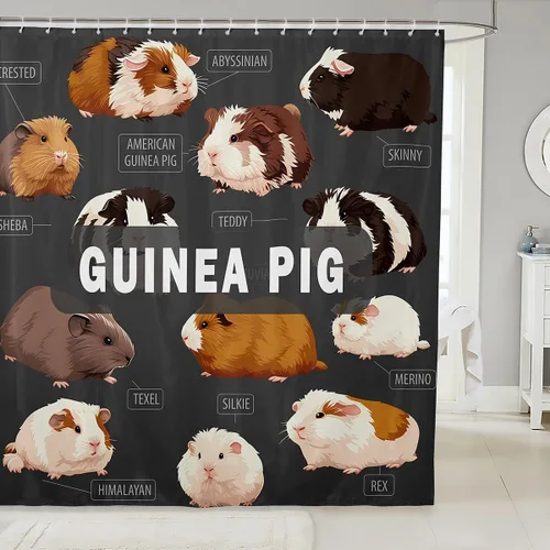 Vista 75 de Feelyou Cortina de ducha con diseño de gato para decoración de baño, bonita cortina de baño para puestos de bañeras, accesorios de baño divertidos