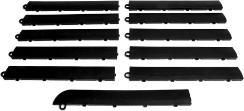 Vista 10 de Kit de borde de transición femenino Big Floors, borde de piso de garaje modular entrelazado duradero, compatible con productos RaceDeck, GarageTrac