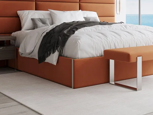 Vista 36 de VANT Cama de plataforma tapizada, tamaño Queen, color beige Boucle, marco de cama de fácil montaje, no necesita somier, base para un apoyo óptimo