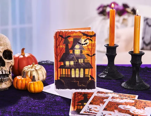 Vista 7 de American Greetings Tarjetas de Halloween, Friendly Wish and Hope It's Spooky (2 diseños, 8 unidades)