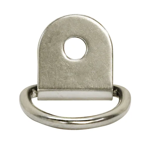 Vista 2 de Marine Boat - Anillo en D de acero inoxidable con anillo en D para cubierta de bucle plegable para placa de ojo, agujero de pasador de 1/4