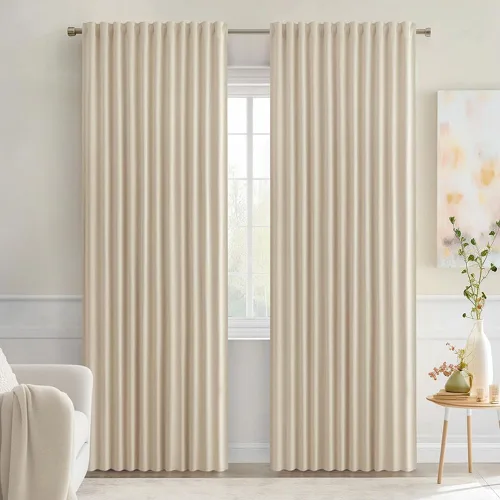 Vista 111 de MIULEE Cortinas opacas con pestaña trasera de 63 pulgadas de largo, juego de 2 paneles para sala de estar, dormitorio, privacidad, bolsillo