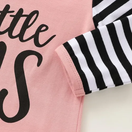 Vista 4 de Camisón de manga larga a rayas para bebé recién nacida