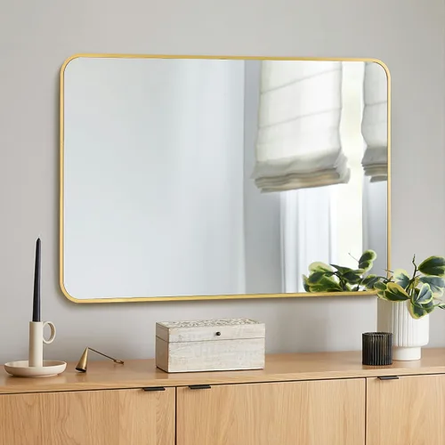 Vista 20 de CULER Espejo de pared de baño, espejo rectangular de vidrio templado moderno de 20 x 30 pulgadas para dormitorio, sala de estar, entrada