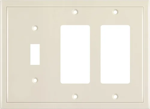 Vista 37 de Henne Bery Placa decorativa de pared con borde moderno, tapa de tomacorriente para cubrir enchufe, aleación de zinc maciza duradera