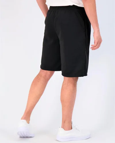 Vista 3 de Real Essentials Paquete de 3 pantalones cortos deportivos de forro polar para hombre de 9 pulgadas, tallas regulares y grandes altas