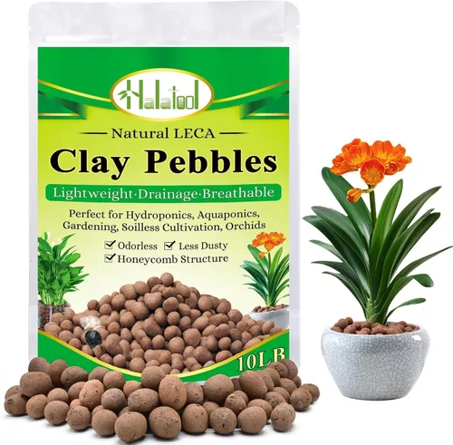 Vista 15 de Halatool 2 LB Guijarros de arcilla expandida natural de 2 libras para plantas 4mm-16mm Bolas de arcilla 100% orgánicas Hydroton Leca para plantas