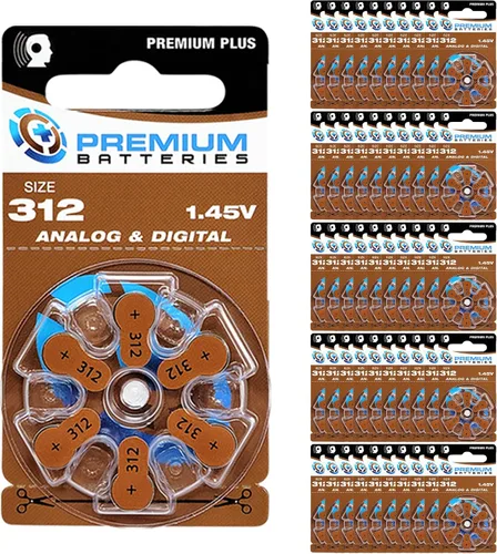 Vista 14 de Pilas Premium para audífonos, tamaño 10, 1.45V, con pestaña amarilla (6 pilas)