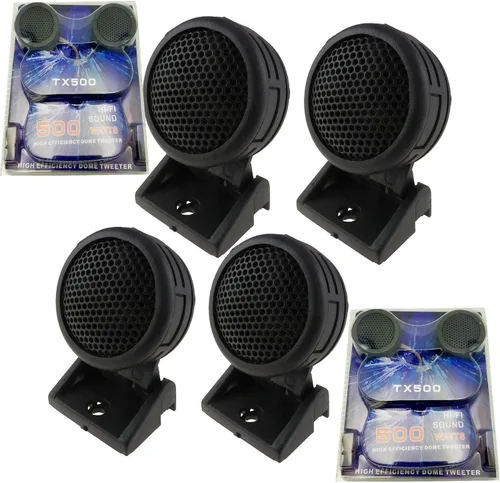 Vista 2 de TX 5 pares de 500 vatios Super Car Audio Dome Tweeters 2500W potencia máxima total