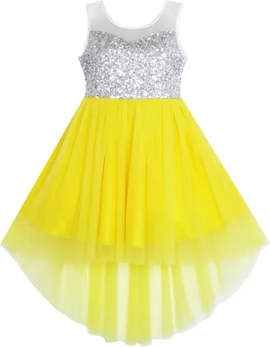 Vista 9 de Sunny Fashion Vestido de Unicornio para Niñas con Flores, Desfile de Princesa Arcoíris, Vestido de Fiesta Negro