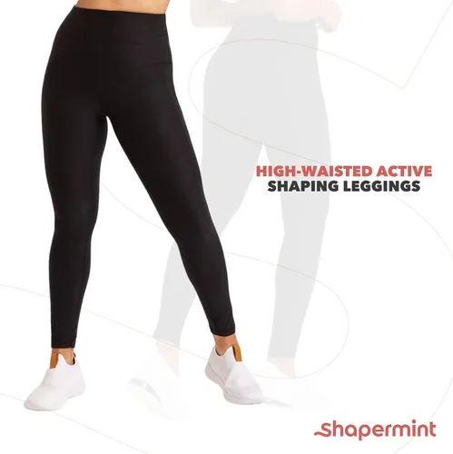 Vista 3 de SHAPERMINT Leggings de control activo de cintura alta