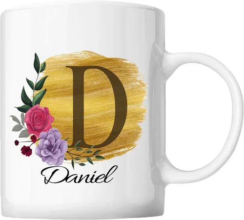 Vista 18 de Taza de café personalizada para tus amigos y familiares con inicial y nombre, regalo para todas las ocasiones, cumpleaños, Navidad, regalo de Acción
