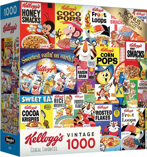 Vista 10 de RoseArt - Kellogg's - Anuncios de cereales - Rompecabezas de 1000 piezas para adultos