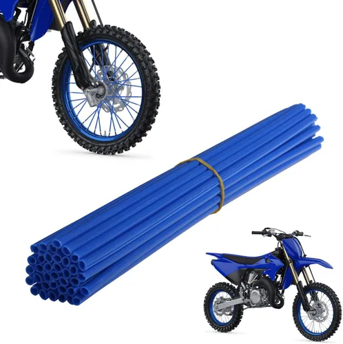 Vista 10 de AnXin Fundas para radios, 72 piezas de cubiertas protectoras para radios de motocicleta, para llantas de rueda de 19-21 pulgadas KLX KX CRF DRZ XR