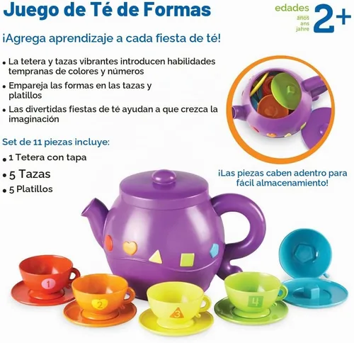Vista 6 de Learning Resources Set de té con formas de servir