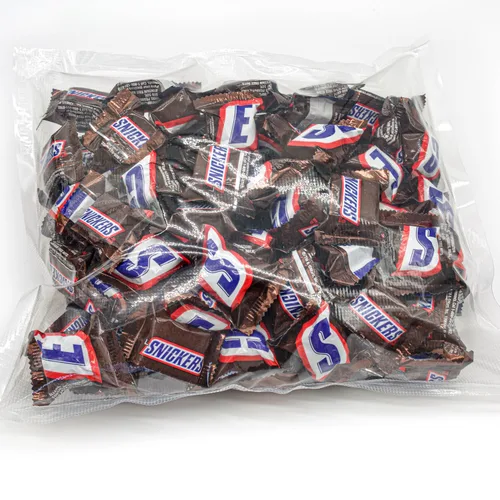 Vista 5 de MINIS - Barras de chocolate con leche de 2 libras, paquete antiderretimiento, envueltas individualmente (110 piezas), bolsa a granel, práctico