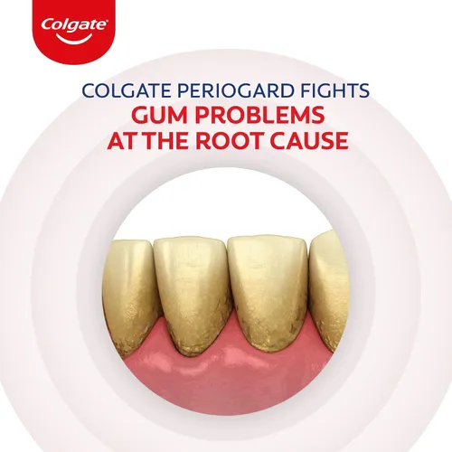 Vista 5 de Colgate Protección de las encías PerioGard pasta de dientes 90 grm/3.2 oz ayuda a combatir la placa, fórmula activa dual ayuda a mantener las encías