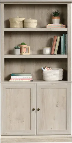 Vista 12 de Sauder Estantería de Almacenamiento Misceláneo con Puertas, Estantes Ajustables, Estantería de 5 Estantes - Acabado Castaño Tizado Chalked Chestnut