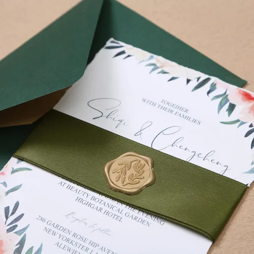 Vista 5 de UNIQOOO Pegatinas de Sello de Cera - Pegatinas de Sello para Sobres de Invitaciones de Boda con Rama de Olivo, 100 Piezas de Pegatinas Autoadhesivas