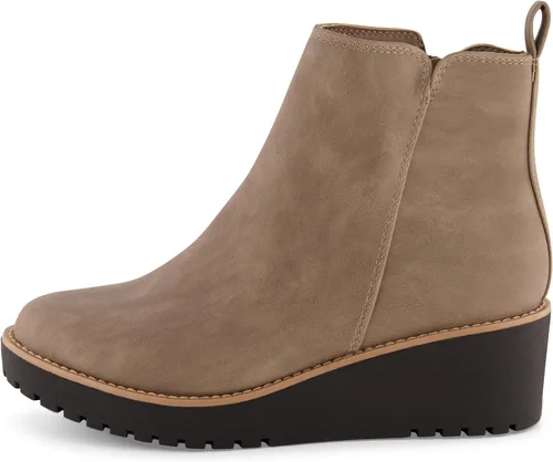 Vista 2 de CUSHIONAIRE Botas de cuña Ilena para mujer + espuma viscoelástica, anchos disponibles, Negro