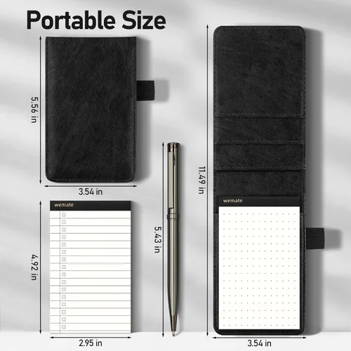 Vista 7 de WEMATE Juego de 10 Piezas de Soportes Pequeños para Bloc de Notas, Cuaderno de Bolsillo - Incluye Mini Soporte para Bloc de Notas de Bolsillo con 8