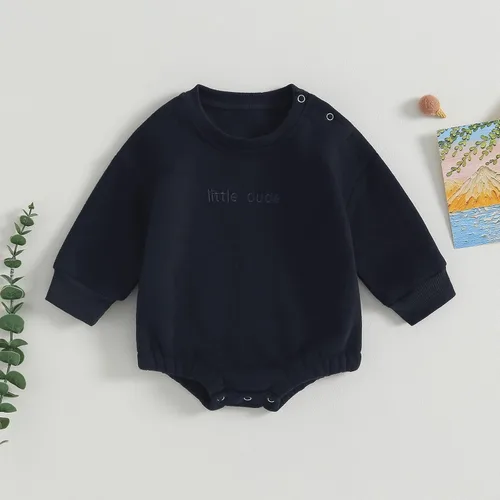 Vista 2 de Kayotuas Ropa neutra para bebé, linda sudadera de manga larga de gran tamaño, suéter de forro polar cálido